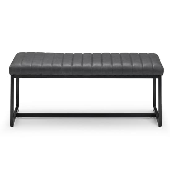 Sakaye Faux Leather Dining Bench In Black Furniture in Fashion