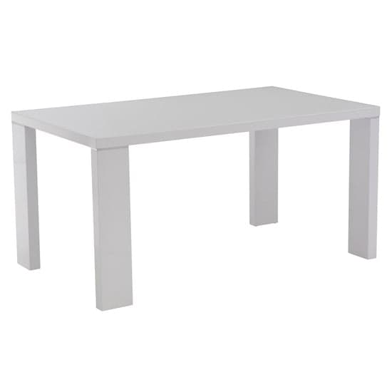 Sako Glass Top Dining Table In White High Gloss_1