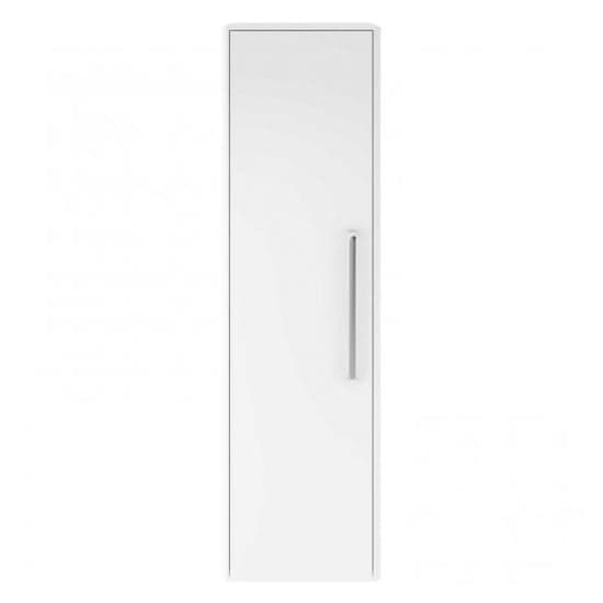 Solaria 35cm Bathroom Wall Hung Tall Unit In Pure White_1