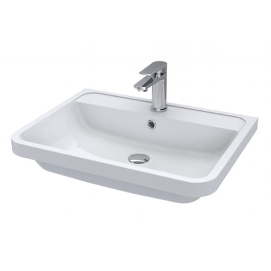 Solaria 60cm Wall Vanity With Polymarble Basin In Pure White_2