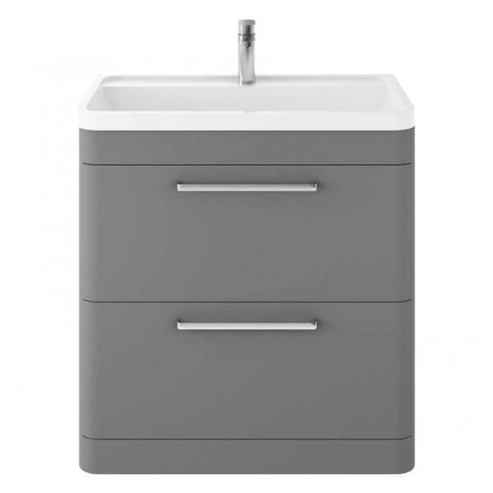 Solaria 80cm Vanity Unit With Polymarble Basin In Cool Grey_1