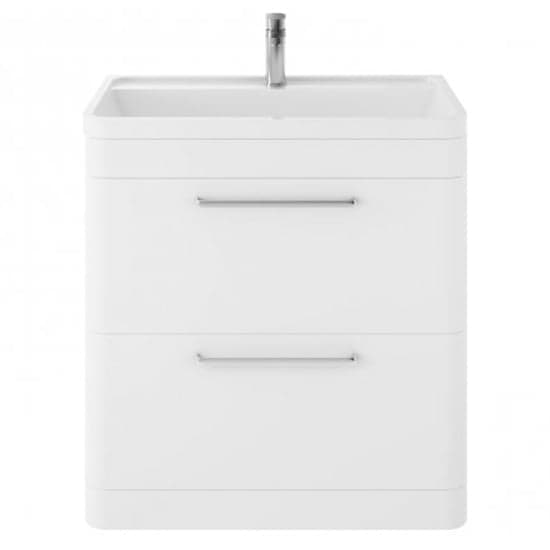 Solaria 80cm Vanity Unit With Polymarble Basin In Pure White_1