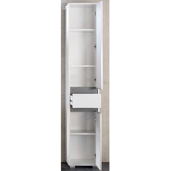Solet Bathroom Tall Storage Cabinet In White High Gloss_2