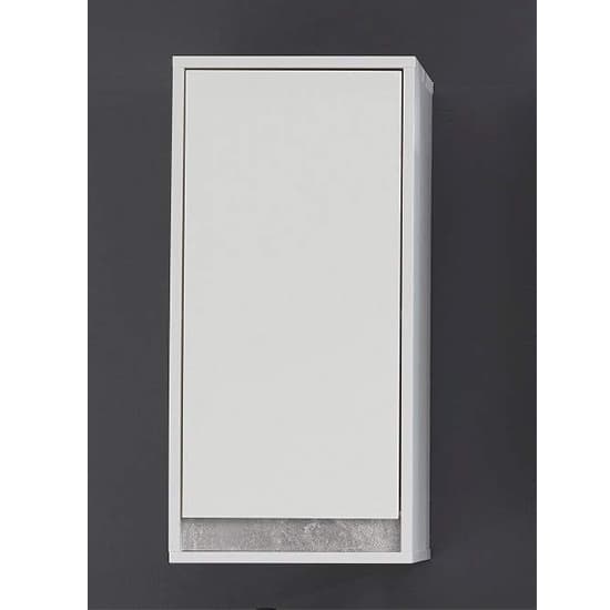 Solet Bathroom Wall Storage Cabinet In White High Gloss_4