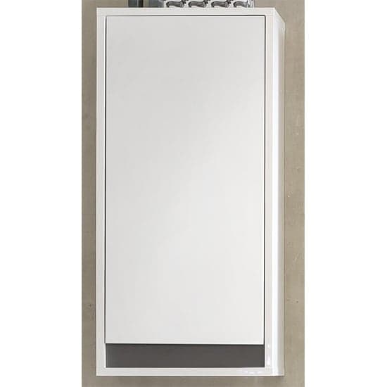 Solet Bathroom Wall Storage Cabinet In White High Gloss_1