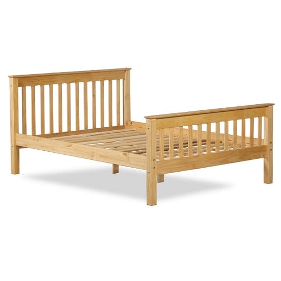 Somalin Wooden Double Bed In Waxed Pine_3
