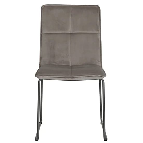 Sorani Velvet Dining Chair With Metal Legs In Mink_2