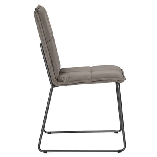 Sorani Velvet Dining Chair With Metal Legs In Mink_3