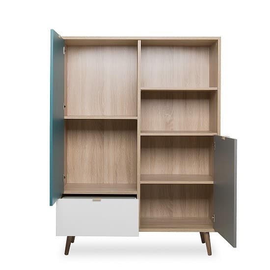 Sorio Highboard In Sonoma Oak And Tricolor With 2 Doors_2
