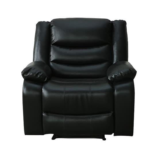 Sorreno Bonded Leather Recliner 1 Seater Sofa In Black_5