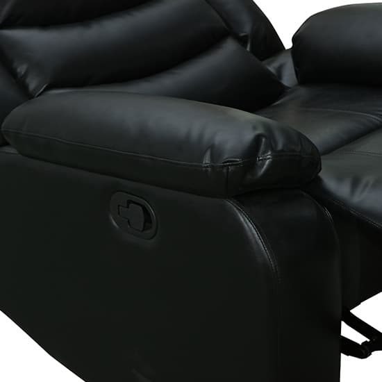 Sorreno Bonded Leather Recliner 1 Seater Sofa In Black_10