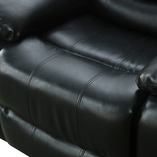 Sorreno Bonded Leather Recliner 1 Seater Sofa In Black_13