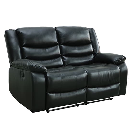 Sorreno 3+2 Bonded Leather Recliner Sofa Set In Black_7