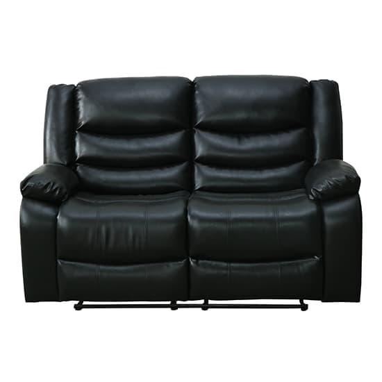 Sorreno Bonded Leather Recliner 2 Seater Sofa In Black_5