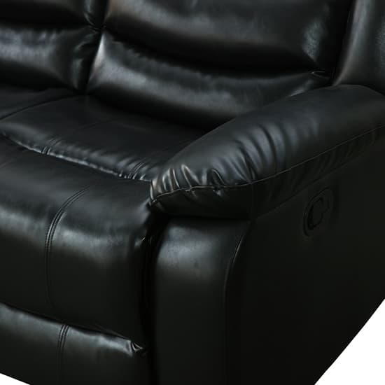 Sorreno Bonded Leather Recliner 2 Seater Sofa In Black_11