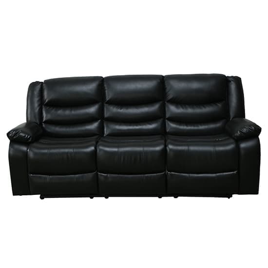 Sorreno Bonded Leather Recliner 3 Seater Sofa In Black_5