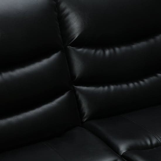 Sorreno Bonded Leather Recliner 3 Seater Sofa In Black_11