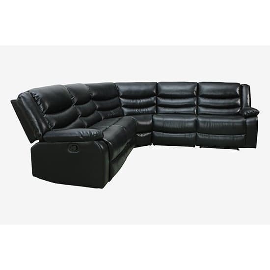 Sorreno Bonded Leather Recliner Corner Sofa In Black_3