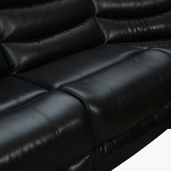 Sorreno Bonded Leather Recliner Corner Sofa In Black_9