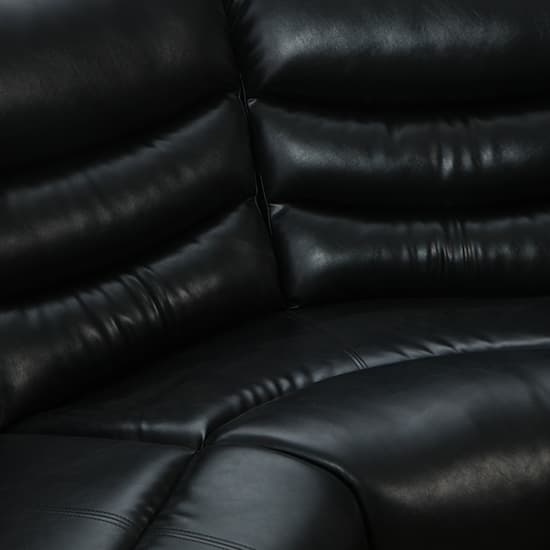 Sorreno Bonded Leather Recliner Corner Sofa In Black Furniture in Fashion