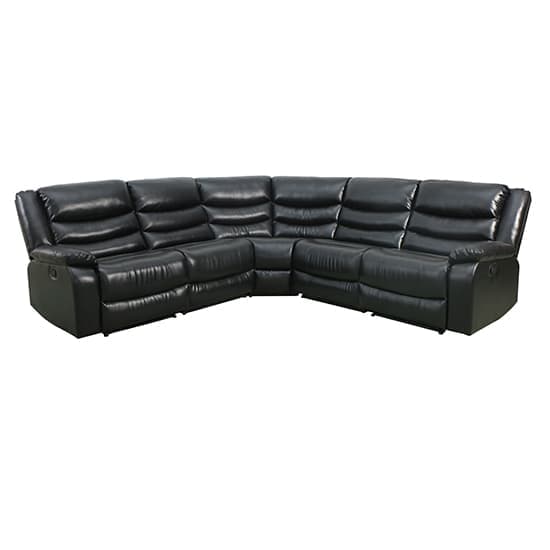 Sorreno Bonded Leather Recliner Corner Sofa In Black_4