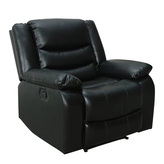 Sorreno 3+2+1 Bonded Leather Recliner Sofa Set In Black_6