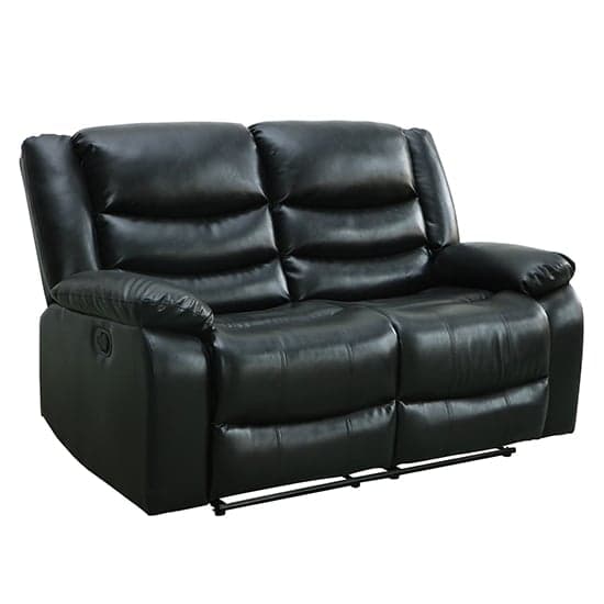 Sorreno 3+2+1 Bonded Leather Recliner Sofa Set In Black_8