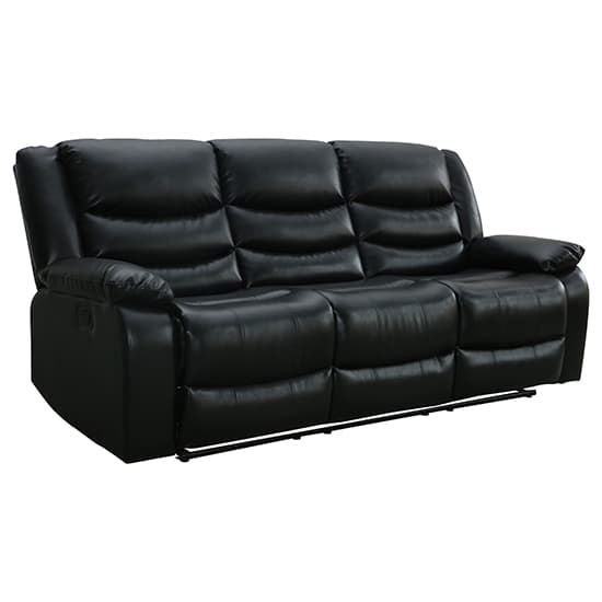 Sorreno 3+2+1 Bonded Leather Recliner Sofa Set In Black_10