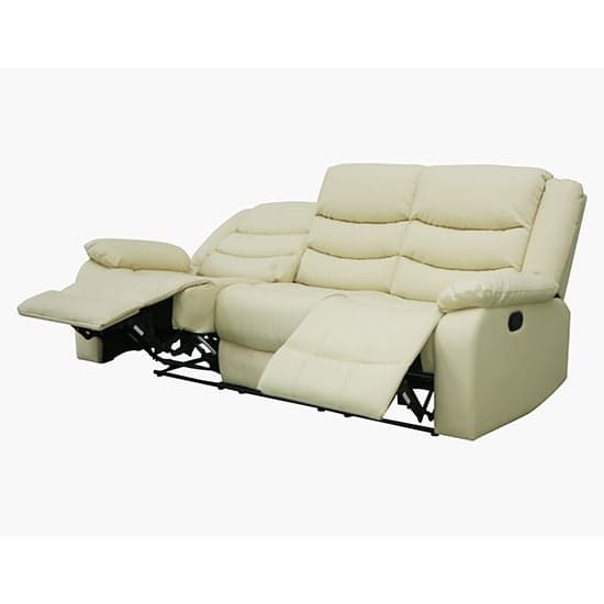 Sorreno 3+2+1 Bonded Leather Recliner Sofa Set In Ivory_11