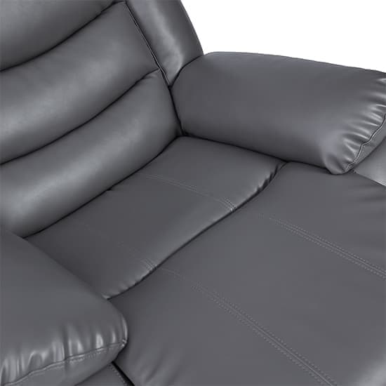 Sorreno Bonded Leather Recliner 1 Seater Sofa In Dark Grey_6