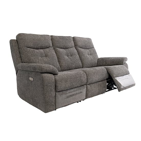 Sotra Fabric Electric Recliner 3 Seater Sofa In Graphite_2