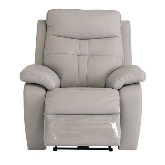 Sotra Fabric Electric Recliner Armchair With USB In Light Grey_1