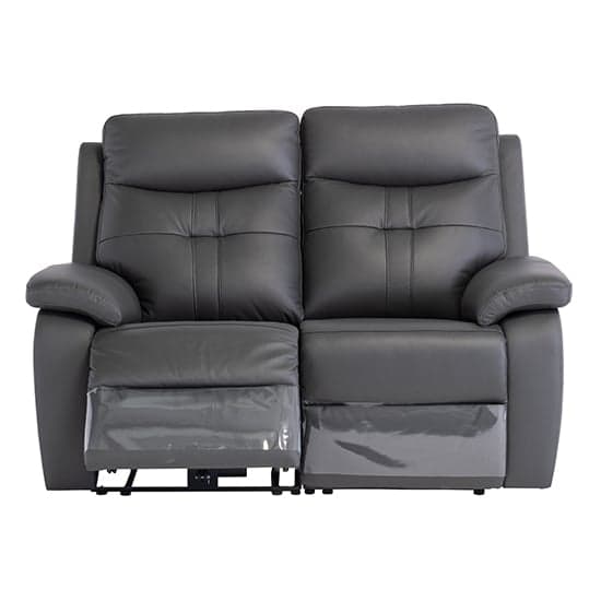 Sotra Faux Leather Electric Recliner 2 Seater Sofa In Charcoal_1