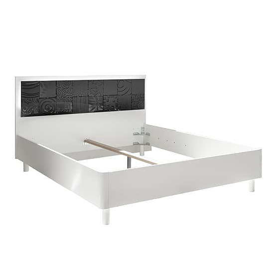 Soxa LED Wooden King Size Bed In Serigraphed Grey_4