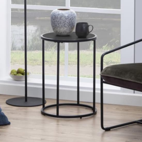 Sparks Tall Wooden Side Table In Ash Black Furniture in Fashion