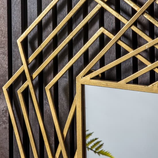 Spectra Rectangular Wall Mirror In Gold Frame_3