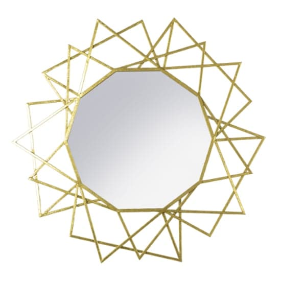 Spectra Round Wall Mirror In Gold Frame_2