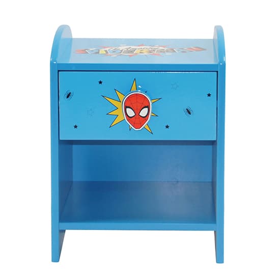 Spider-Man Childrens Wooden Bedside Table In Blue_7