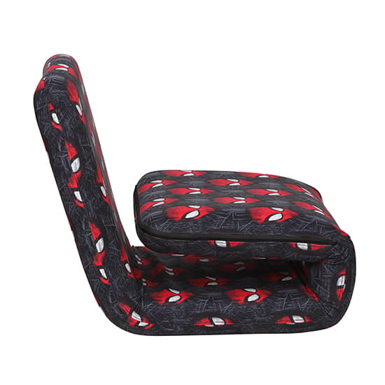 Spider-Man Childrens Fabric Fold Out Bed Chair In Black_8