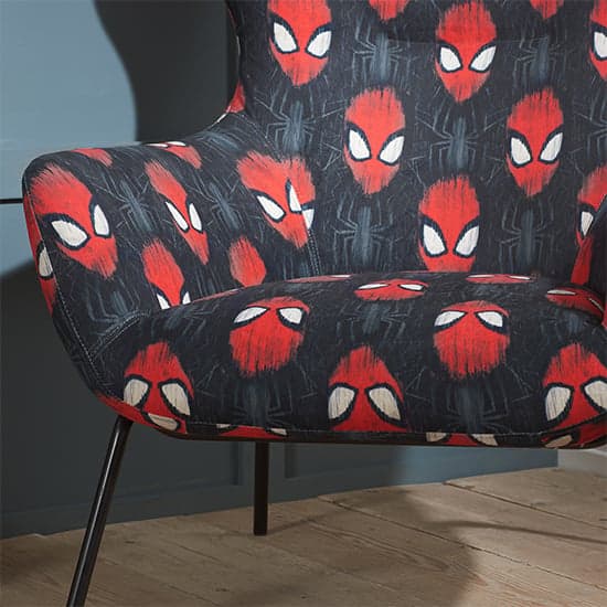 Spider-Man Childrens Fabric Occasional Chair In Black_3