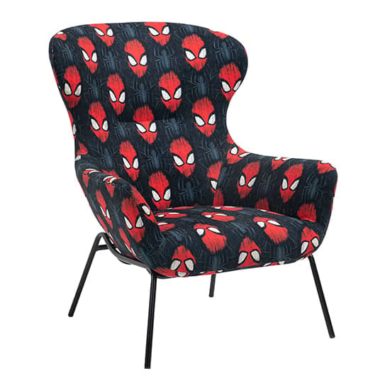 Spider-Man Childrens Fabric Occasional Chair In Black_6