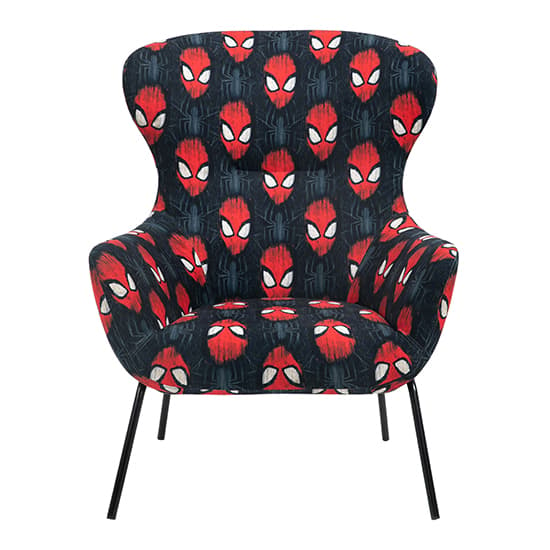 Spider-Man Childrens Fabric Occasional Chair In Black_7
