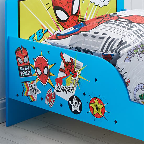 Spider-Man Childrens Wooden Single Bed In Blue_3