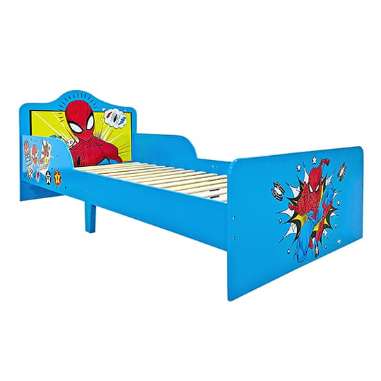 Spider-Man Childrens Wooden Single Bed In Blue_5