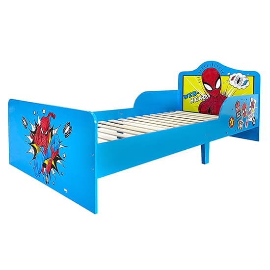 Spider-Man Childrens Wooden Single Bed In Blue_7