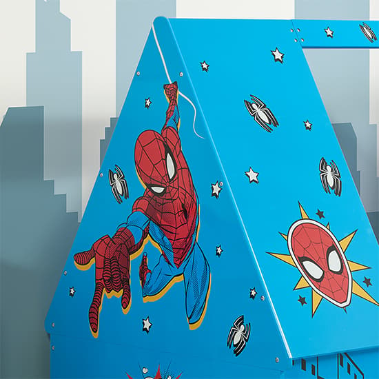 Spider-Man Childrens Wooden Single Tent Bed In Blue_4