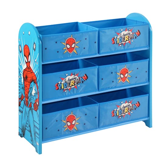 Spider-Man Childrens Wooden Storage Cabinet In Blue_5