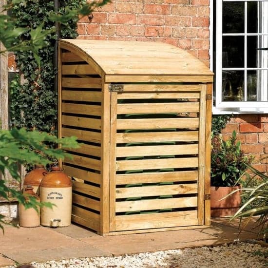 Stapleford Wooden Single Bin Store In Natural Timber_1
