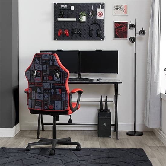 Star Wars Faux Leather Childrens Gaming Chair In Red_2