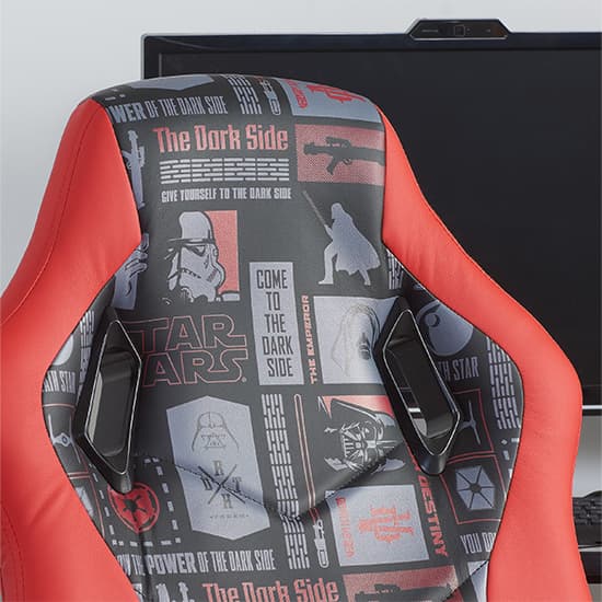 Star Wars Faux Leather Childrens Gaming Chair In Red_4